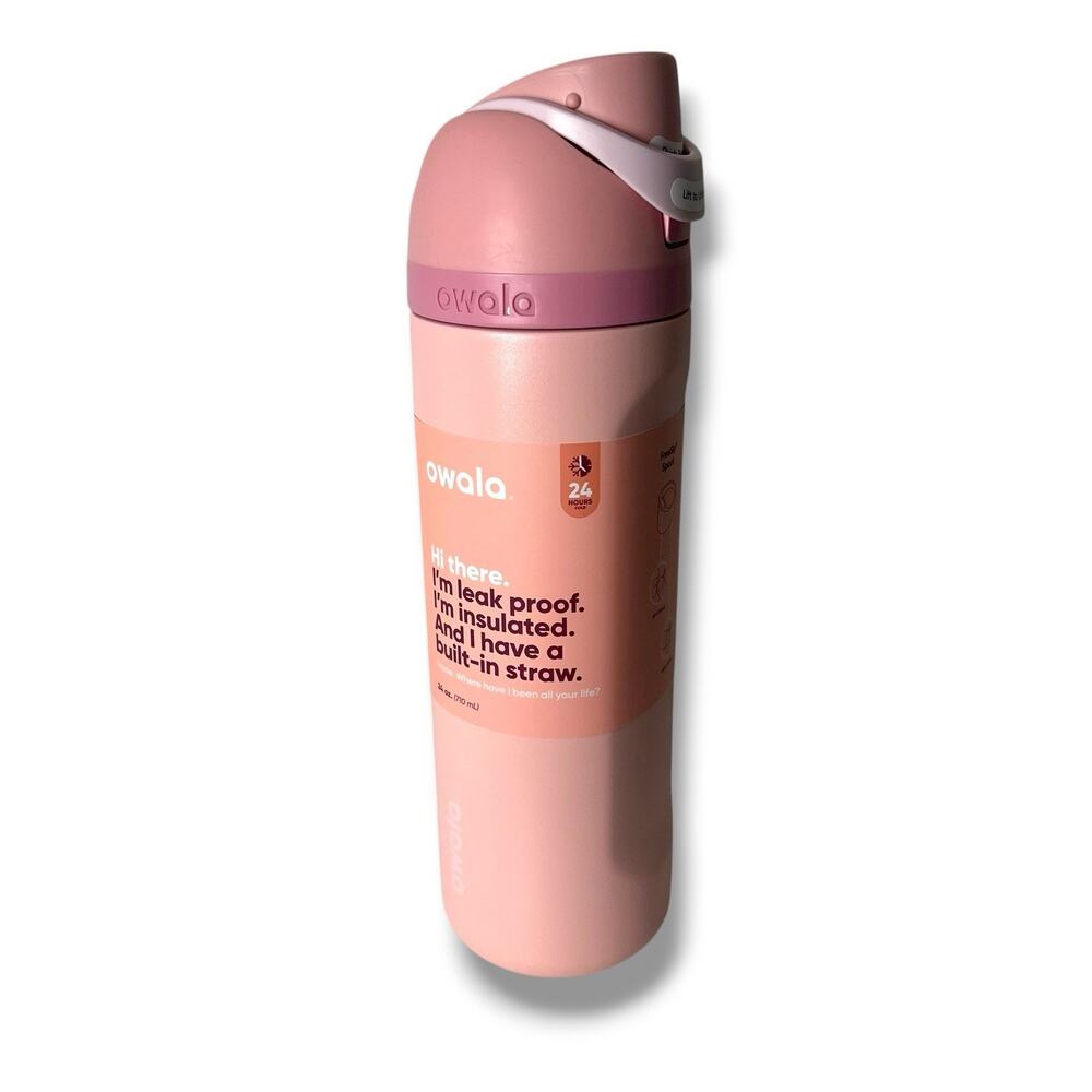 Starbucks x Owala Limited Edition Pink Stainless Steel 24oz Bottle Holiday 2025